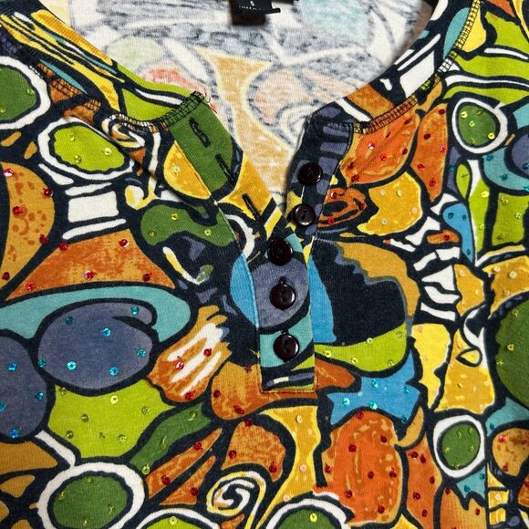 Kaktus Women's Colorful Blouse Size Small - Picture 2 of 5